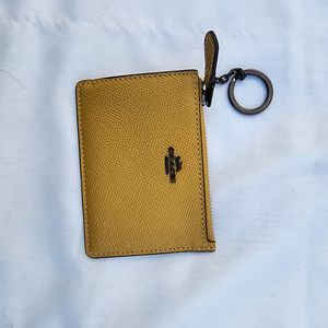 Coach Mini Skinny ID Case in Pewter/Flax